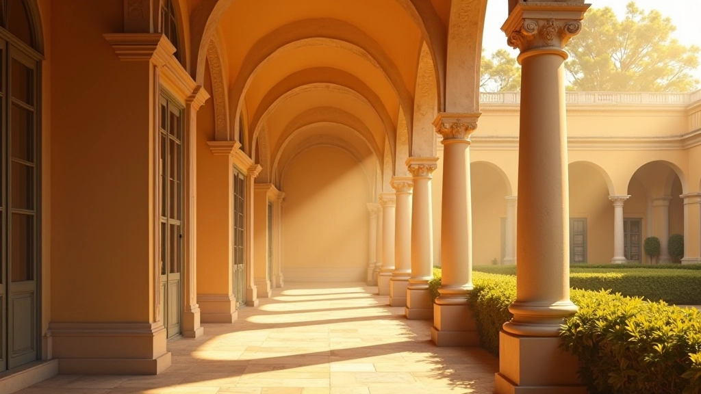 Dettaglio architettonico di una villa palladiana con proporzioni equilibrate e finestre simmetriche